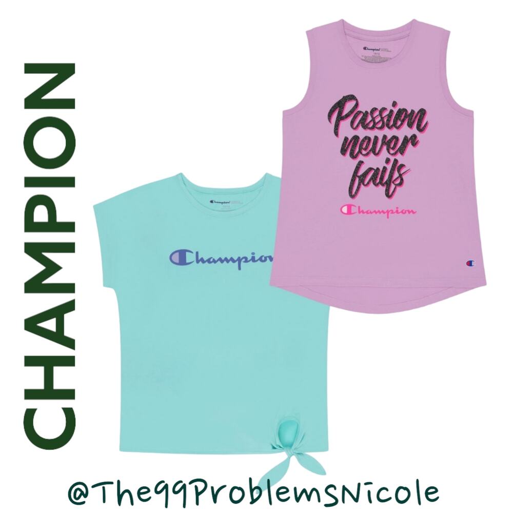 Girls Champion Activewear Pastel Tops